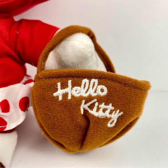 Sanrio Hello Kitty Red Riding Hood 12 in Official Plush Doll Red Hood Bow Basket - Picture 4 of 8